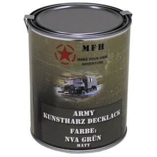 Farbdose, "Army" NVA GRÜN, matt, 1 Liter