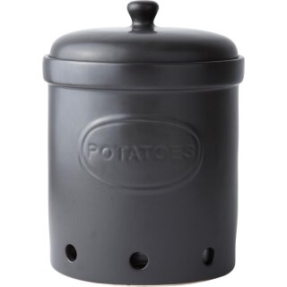 Kartoffeltopf schwarz Keramik