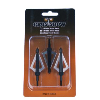 3 Stck. Jagdspitzen - 3 Klingen Broadhead