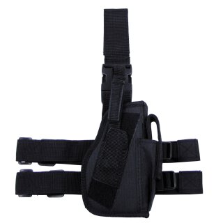 Pistolenbeinholster, schwarz, Bein- und Gürtelbef., rechts