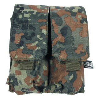 Magazintasche doppelt,"MOLLE", Modular System, flecktarn