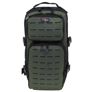 Rucksack, "Assault-Travel", Laser, schwarz-oliv