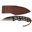 Messer, "Büffel II", Griff mit Lederband, Strukturklinge
