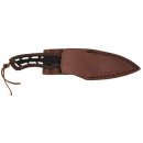 Messer, "Büffel II", Griff mit Lederband, Strukturklinge