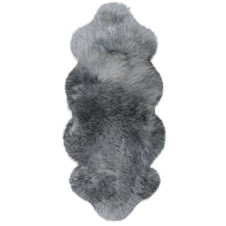 Lammfell Bettvorleger  140 x 68 cm grau