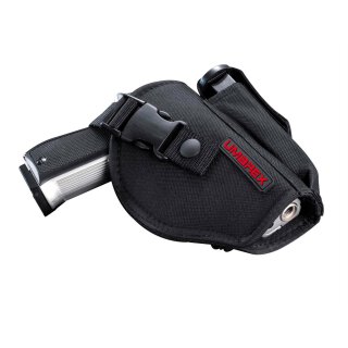 Gürtelholster 
mit Magazintasche aus Nylon für mittelgroße Pistolen