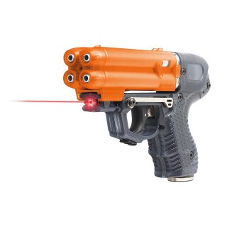 PIEXON Pfefferspraypistole JPX6 mit Laser und 4 Schuss Speedloader + BKA Genehmigung