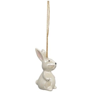 Hase Hänger Pearl, Keramik, 3,8x3,2x7,3 cm