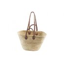Ibizatasche aus Palmblatt mit Echt-Ledehenkeln