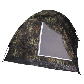 Zelt, "Monodom", 3 Personen, flecktarn, Gr. 210x210x130 cm