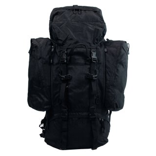 Rucksack, &quot;Alpin 110&quot;,schwarz, 2 abnehmbare Seitentaschen