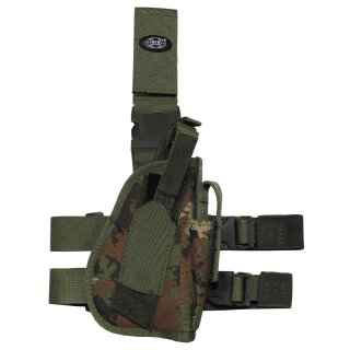 Pistolenbeinholster, vegetato, Bein- und Gürtelbef., rechts
