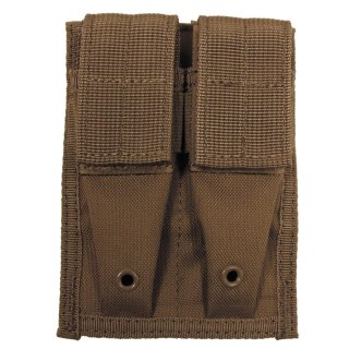 Magazintasche doppelt, klein, MOLLE, Mod. System, coyote