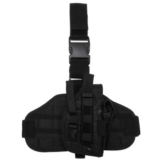Pistolenbeinholster, "Molle", Bein- und Gürtelbef., schwarz