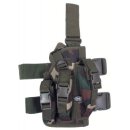 Pistolenbeinholster, woodland, Bein- und Gürtelbef., rechts