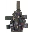 Pistolenbeinholster, woodland, Bein- und Gürtelbef., rechts