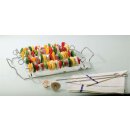Grillset Halter mit Schaschlikspießen / Edelstahl