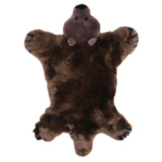 Spielteppich aus Lammfell "Braunbär"